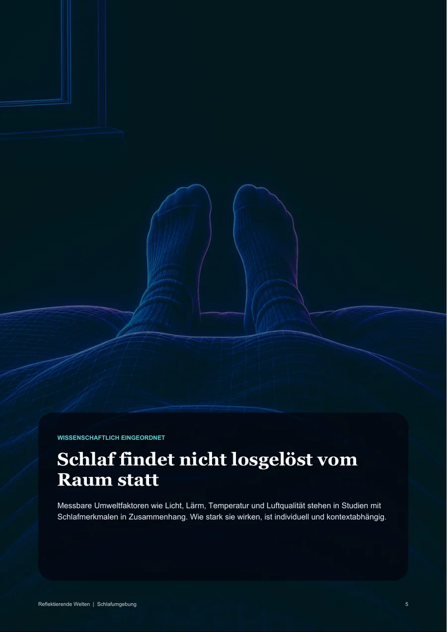 Einblick in das Thema aus dem Workbook: Schlafumgebung
