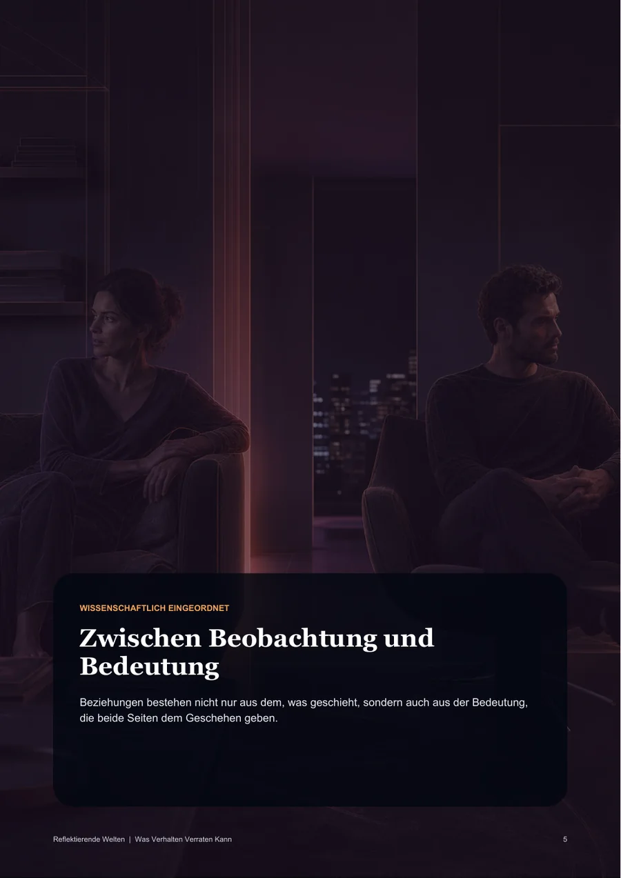 Einblick in das Thema aus dem Workbook: Was Verhalten verraten kann